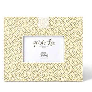 Picture This Happy Everything Gold Polka Dot Picture Frame